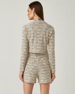 SHORT MALHA TWEED C/ BOLSOS FRENTE