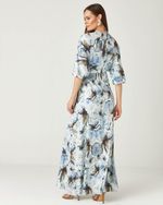 VESTIDO LONGO FILETE COM FENDA FRENTE