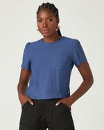 T-SHIRT CROPPED LISA C/ BOLSO FRENTE
