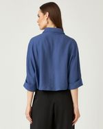CAMISA CROPPED LISA AMPLA COM DOBRÃO MANGA