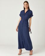 VESTIDO LONGUETE CHEMISE RUSTIC C/ FAIXA