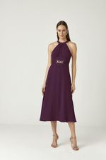 VESTIDO MIDI FLOW C/ CINTO DE CORRENTE