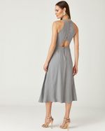 VESTIDO MIDI FLOW C/ CINTO DE CORRENTE