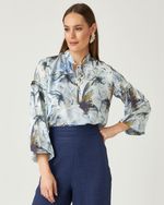BLUSA MANGA LONGA FILETE COM AMARRAÇÃO FREENTE