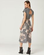 VESTIDO MIDI BICOLOR RUPESTRE COM FENDA LATERAL