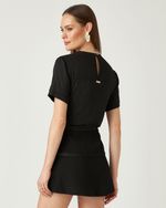 T-SHIRT LISA EM CREPE C/ PREGAS NA MANGA