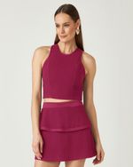 TOP LISO SATIN C/ ALÇA LARGA FRISADA