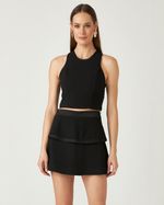 SHORT SAIA LISO SATIN EM CAMADAS