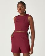 BLUSA CROPPED LISA ALFAIATARIA C/ RECORTES FRENTE