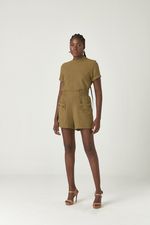 SHORT LISO RUSTIC C/ LAPELA FRENTE