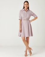 VESTIDO CHEMISE XADREZ C/ CINTO