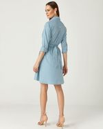 VESTIDO CHEMISE XADREZ C/ CINTO
