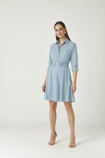 VESTIDO CHEMISE XADREZ C/ CINTO