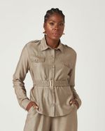 CAMISA PARKA COM CINTO