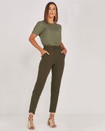 CALÇA LISA ALFAIATARIA C/ ELÁSTICO CÓS