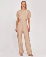 CALÇA LISA CARGO SLUB CANNES