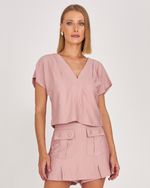 BLUSA LISA CRINCKLE C/ PREGAS NO OMBRO