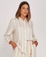 CAMISA MANGA LONGA LINHO  LUREX OURO