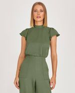 T-SHIRT LISA TWILL COM GOLA PADRE