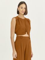 BLUSA CROPPED LISA FLOW C/ MEIA ARGOLA