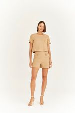 SHORT LISO ALFAIATARIA C/ LAPELA FRENTE