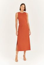 VESTIDO LONGUETE ALFAIATARIA MILOS C/ FENDA
