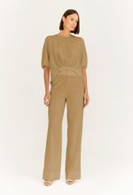 BLUSA EM CREPE LISA C/ ELÁSTICO BARRA