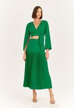 BLUSA CROPPED LISA EM CREPE C/ AMARRAÇÃO