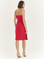 VESTIDO MID LISO ALFAIATARIA C/ STRASS