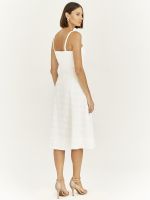 VESTIDO MIDI VOIL BORDADO COM NESGAS