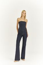 CALÇA MINI FLARE DE LYCRA CINTURA ALTA