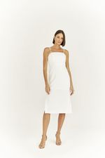 VESTIDO MID LISO ALFAIATARIA C/ STRASS