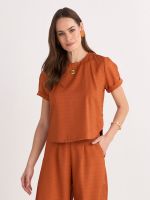 T-SHIRT LISA RUSTIC C/ BOTÕES LATERAIS