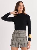 BLUSA MANGA LONGA RIBANA BASIC GOLA ALTA