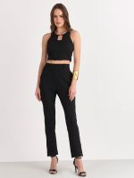 CALÇA LISA FIT ALFAIATARIA C/ CÓS DUPLO
