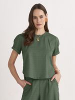 T-SHIRT LISA RUSTIC C/ BOTÕES LATERAIS