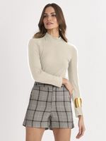BLUSA MANGA LONGA RIBANA BASIC GOLA ALTA