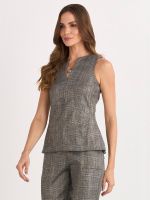 BLUSA AJUSTADA XADREZ METALIC