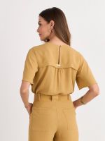 BLUSA TEXTURE OMBRO A OMBRO C/ CANALETA