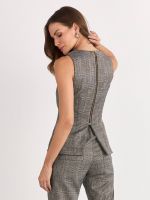 BLUSA AJUSTADA XADREZ METALIC