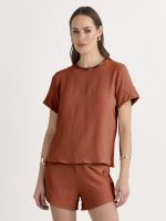 T-SHIRT LISA FLOW C/ DETALHE DE VIÉS
