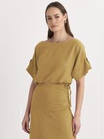 BLUSA TEXTURE OMBRO A OMBRO C/ CANALETA