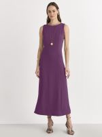 VESTIDO LONGUETE LISO CHEVRON COM BOLSO FRENTE