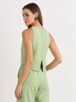REGATA CROPPED PEACH C/ BOTÕES COSTA