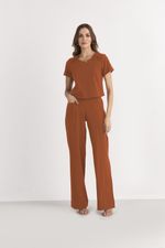 T-SHIRT CROPPED ALFAIATARIA C/ DET DE VIÉS