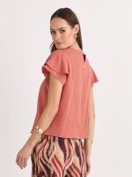 T-SHIRT LISA SENSITIVE C/ PREGA E BABADO MANGA