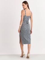 SAIA LÁPIS LAISE DENIM C/ BARRADO