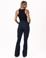 CALÇA JEANS FLARE AZUL INTENSO C/ RECORTE