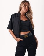 CALÇA PERNA RETA BLACK C/ BOLSOS FRENTE
