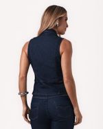 COLETE JEANS AZUL INTENSO C/ LAPELA